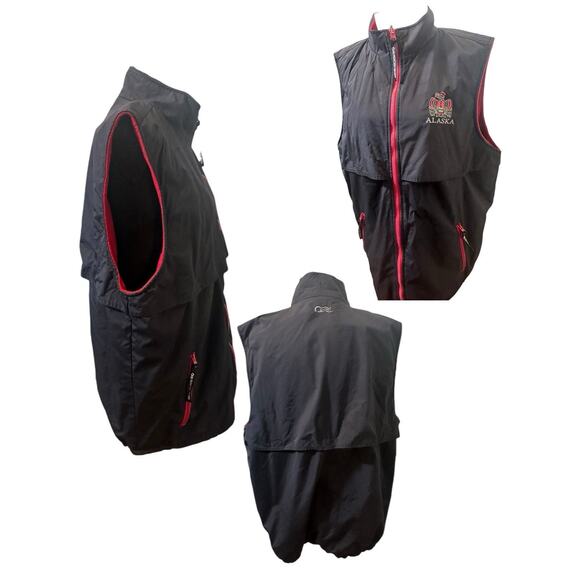 Princess Cruises Alaska Reversible Fleece Vest Red Black Embroidered Logo OS - Picture 3 of 7